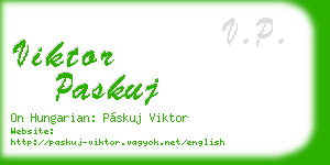 viktor paskuj business card